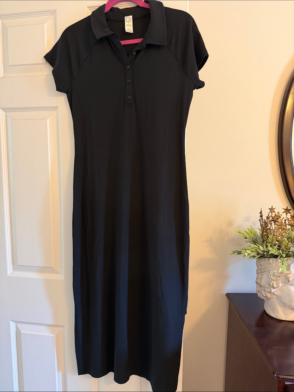 aerie Black Polo Maxi Dress